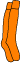 Orange plain socks