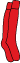 Red plain socks