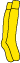Yellow plain socks