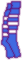 RoyalBlue/White hoop socks
