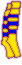 Yellow/Blue hoop socks